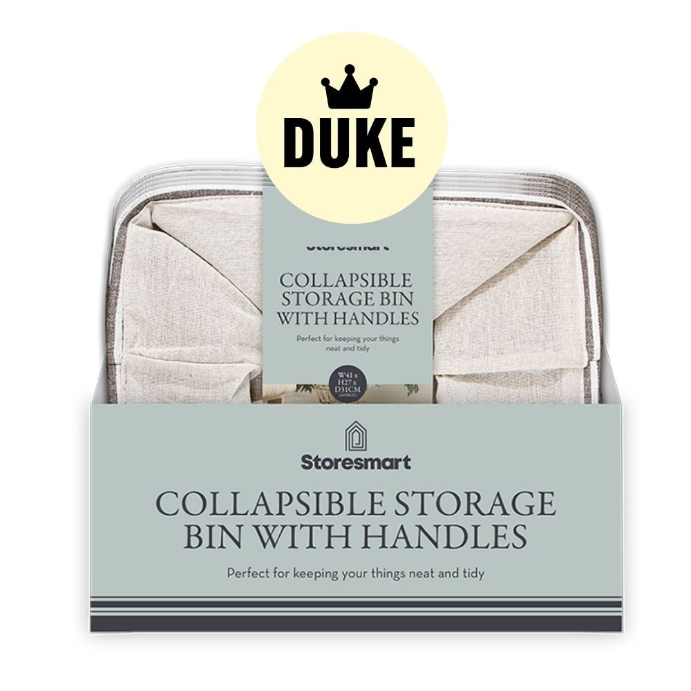 DUKE Collapsible Fabric Storage Bin with Handles 27x41x31CM