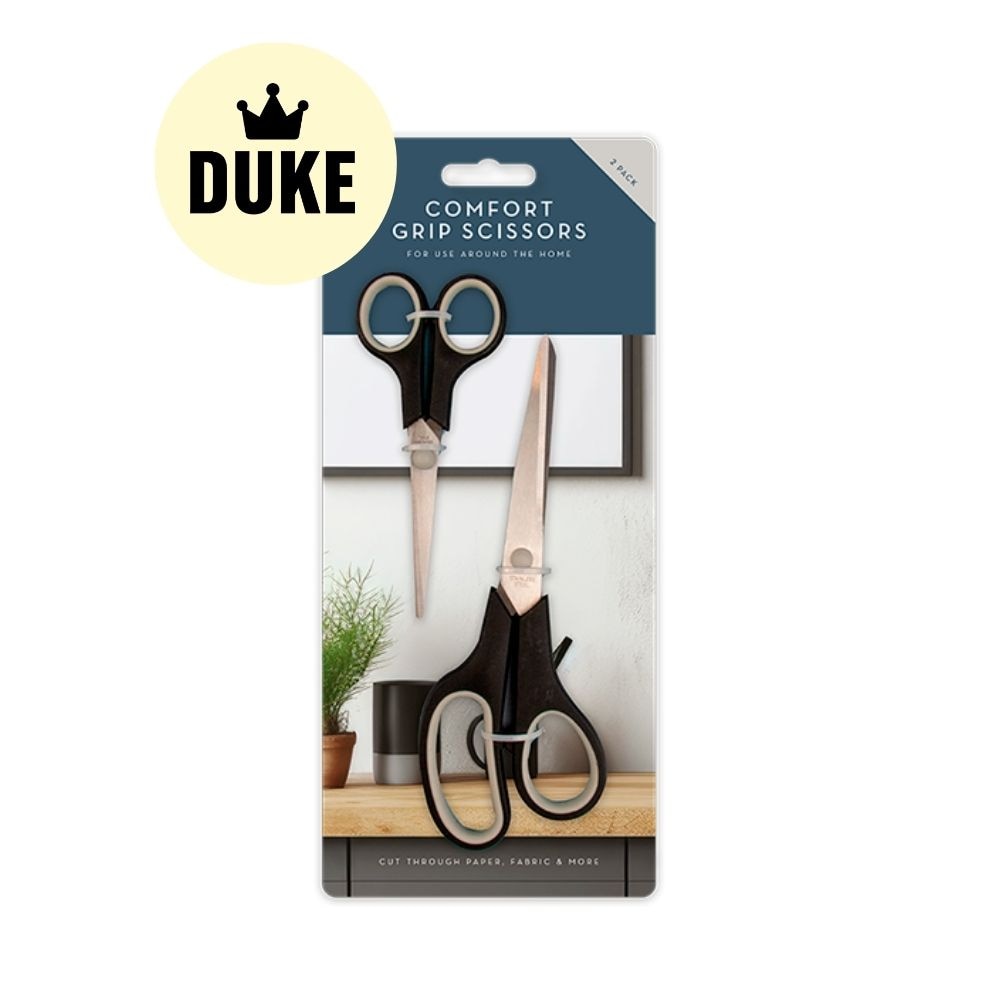 DUKE Comfort Grip Scissors - 2 Pack