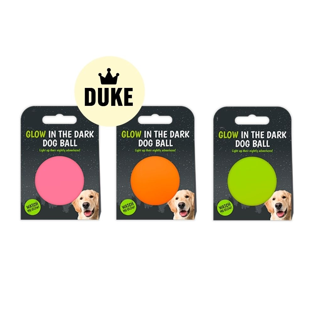 DUKE Glow In The Dark Dog Ball