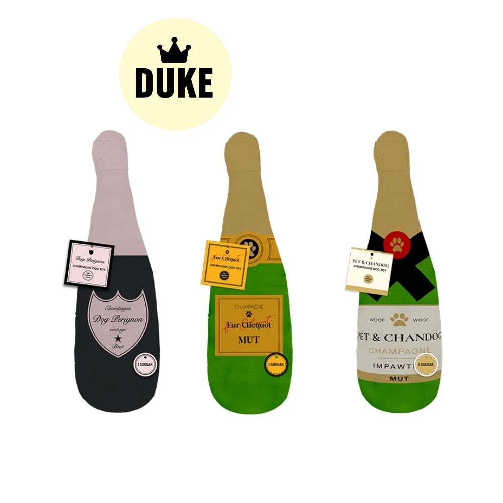 DUKE Luxury Champagne Bottle Dog Toy