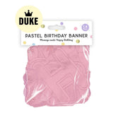 DUKE Pastel Happy Birthday Banner 1.4M