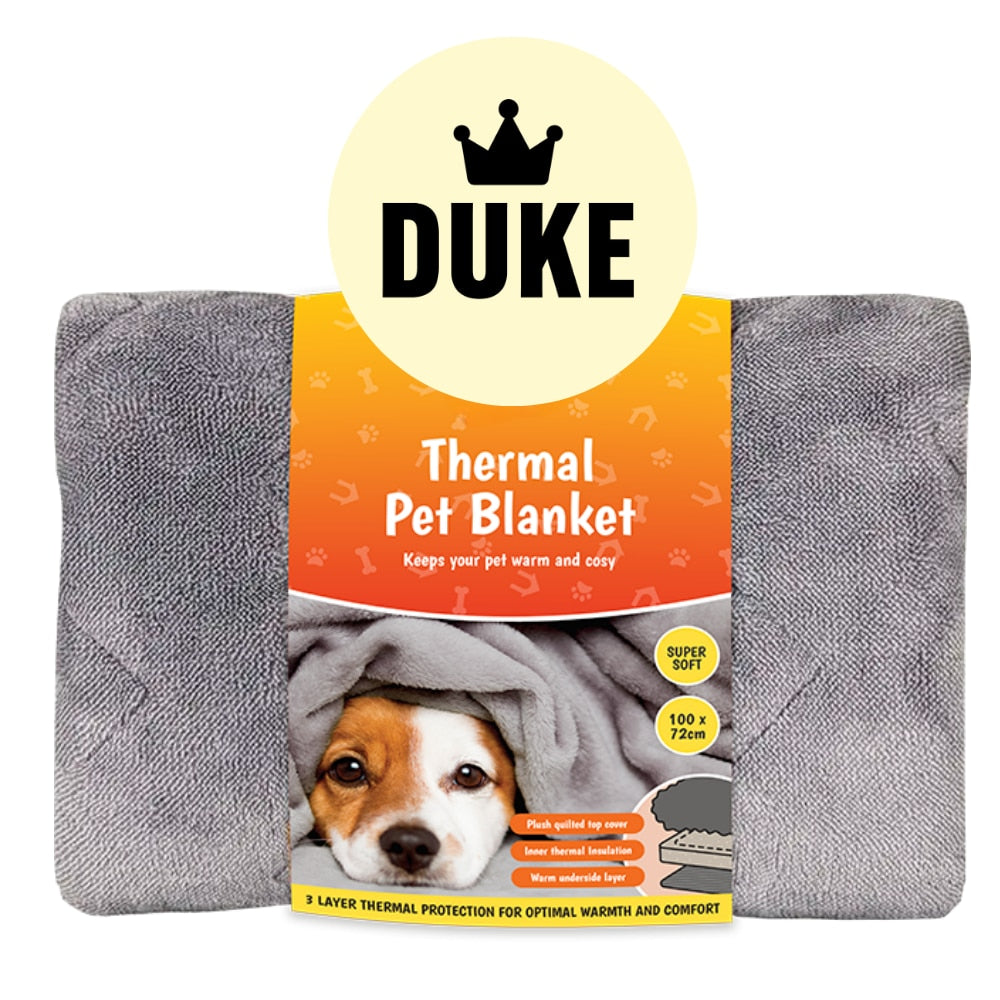 DUKE Thermal Quilted Plush Pet Blanket