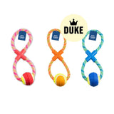 DUKE Rope Dog Pull & Tug Toy With Ball