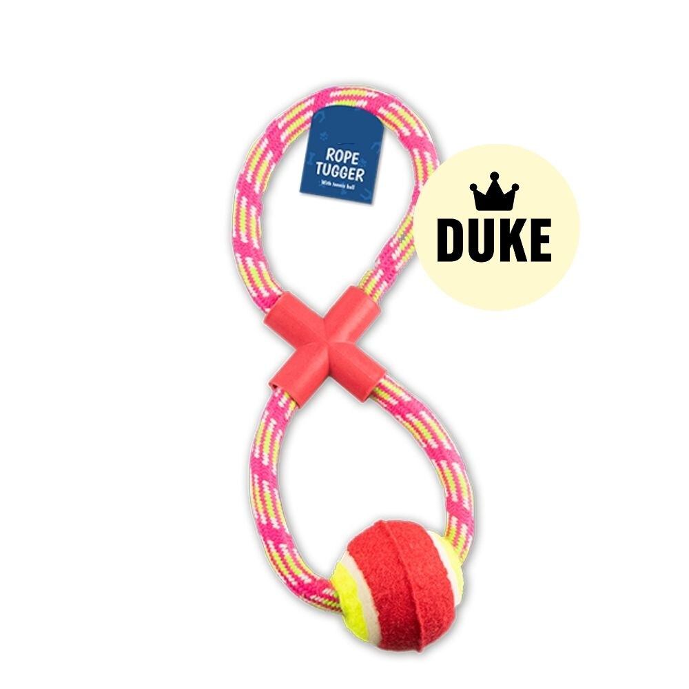 DUKE Rope Dog Pull & Tug Toy With Ball