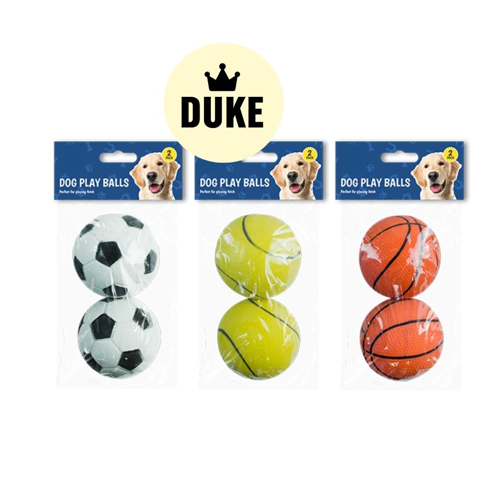 DUKE Rubber Play Ball 2pk