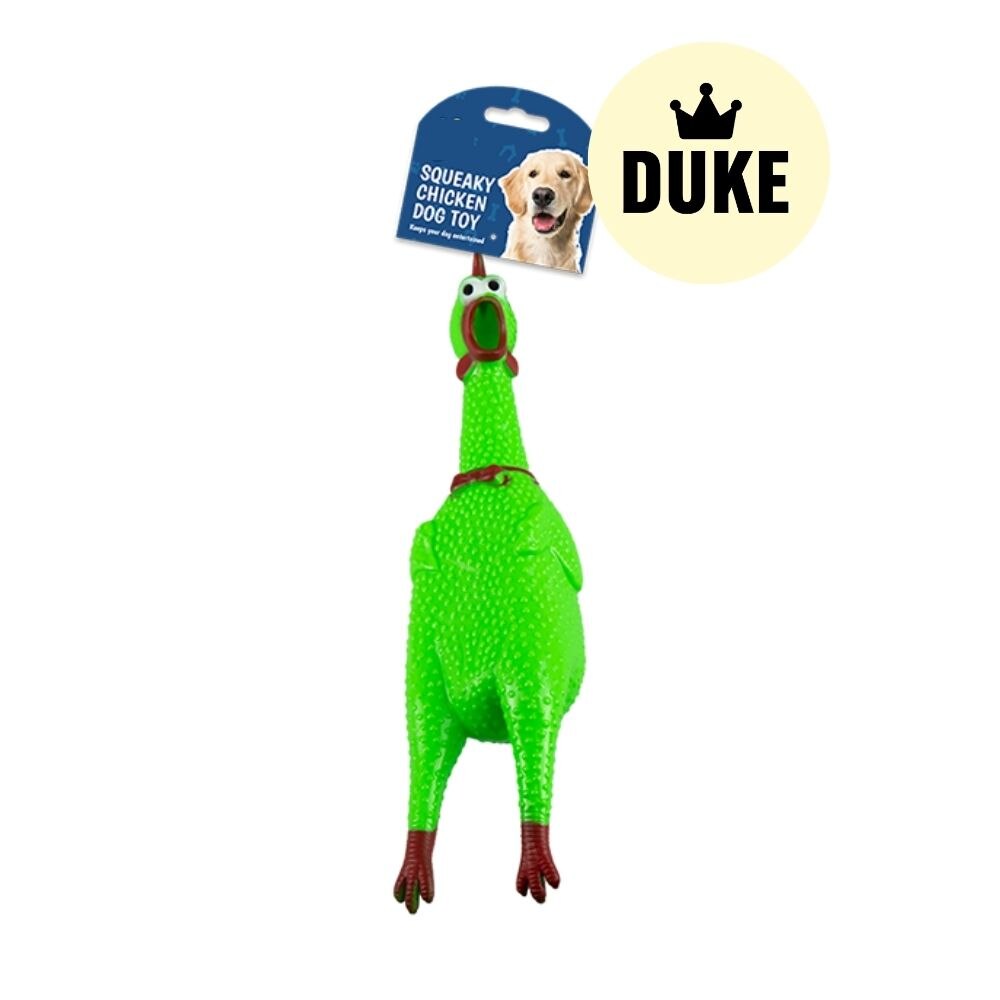 DUKE Squeaky Chicken Dog Toy