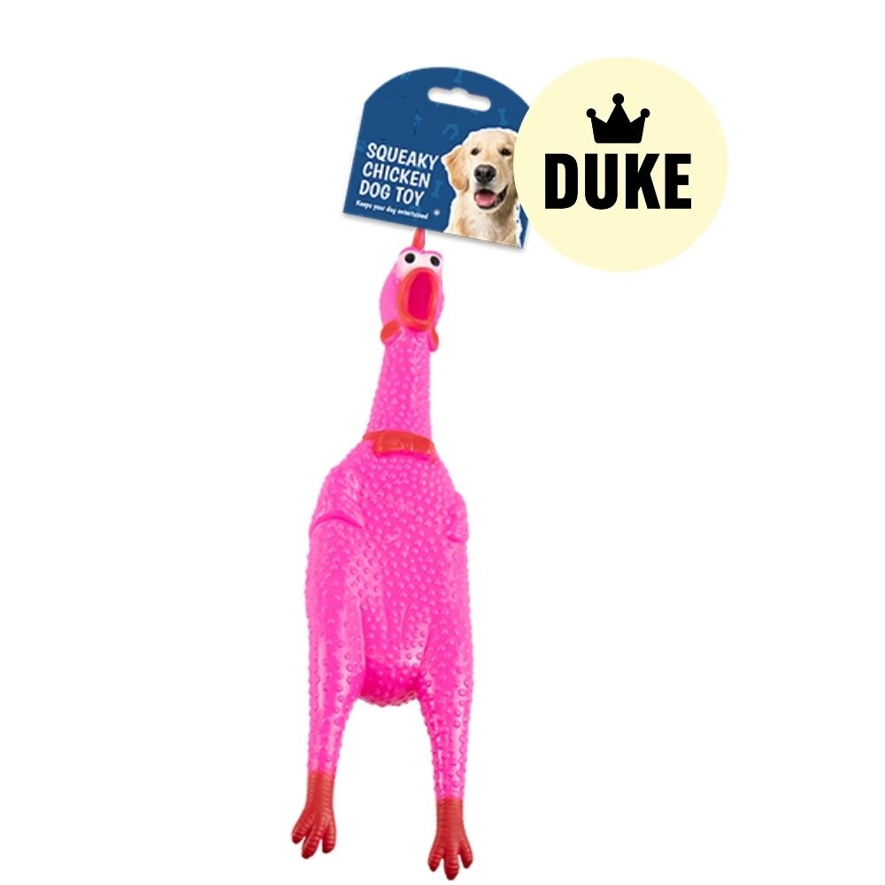 DUKE Squeaky Chicken Dog Toy