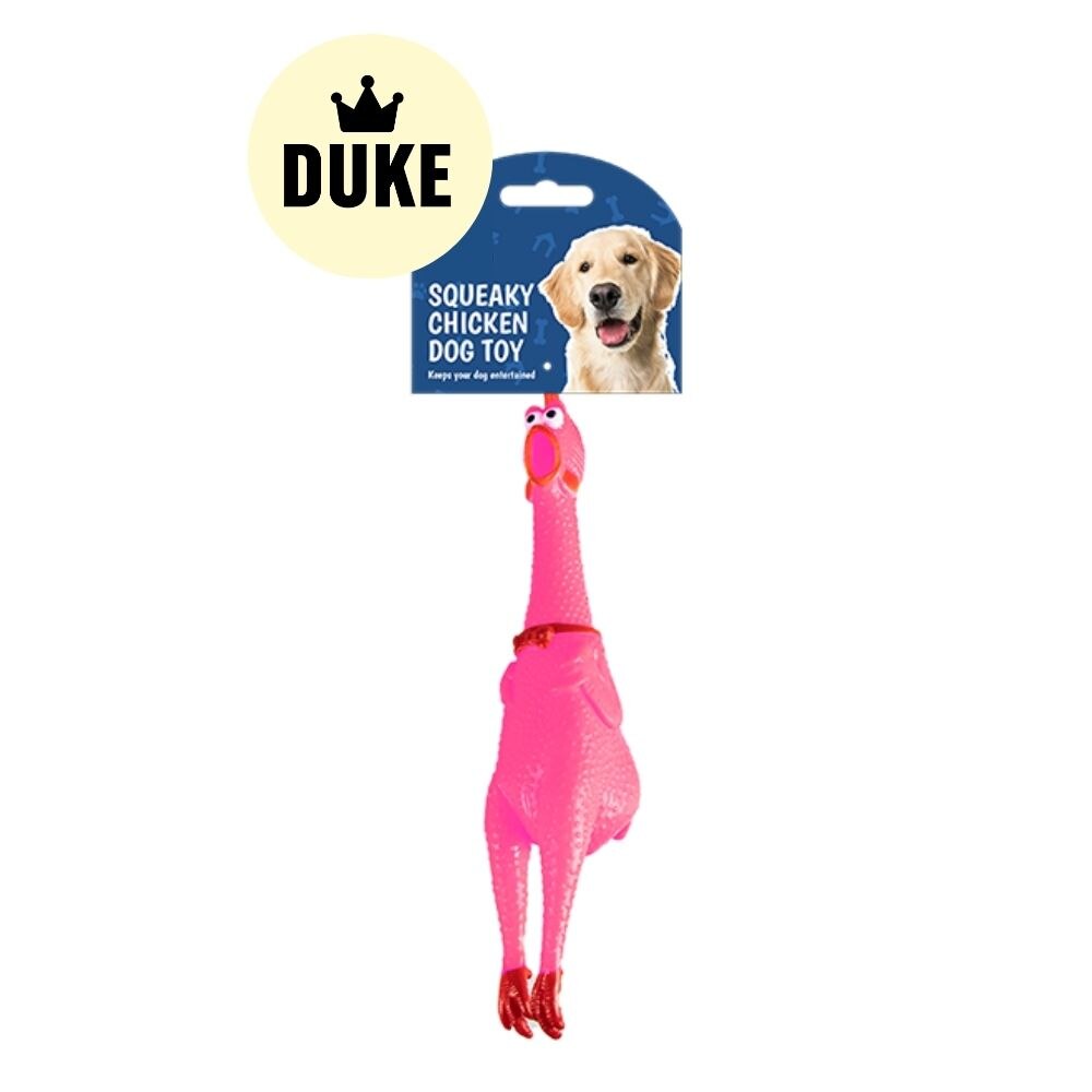 DUKE Squeaky Chicken Dog Toy