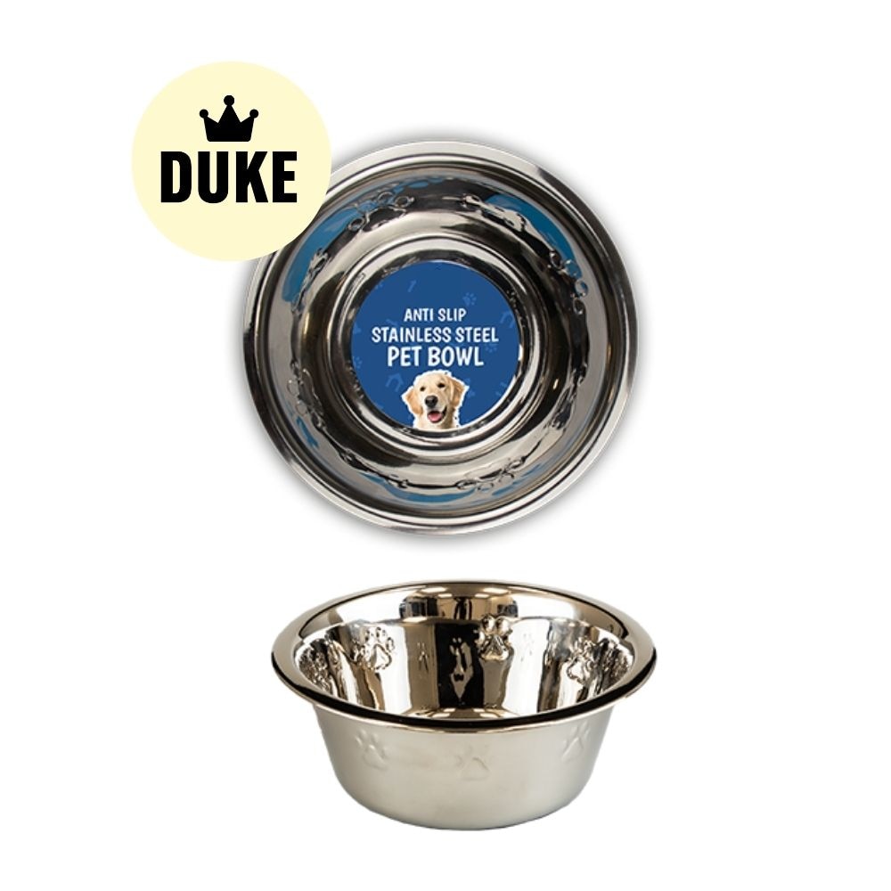 DUKE Stainless Steel Anti Skid Pet Bowl 21cm