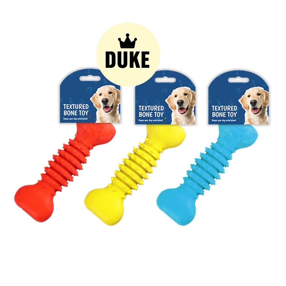 DUKE Textured Bone Dog Toy