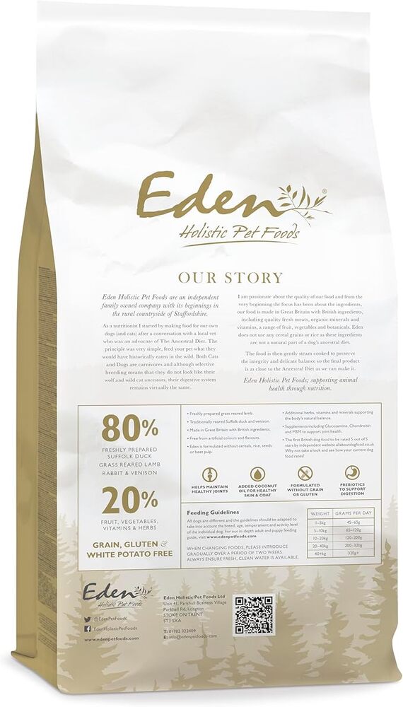 Eden 80/20 Country Cuisine Dry Dog Food Medium Kibble - 12kg