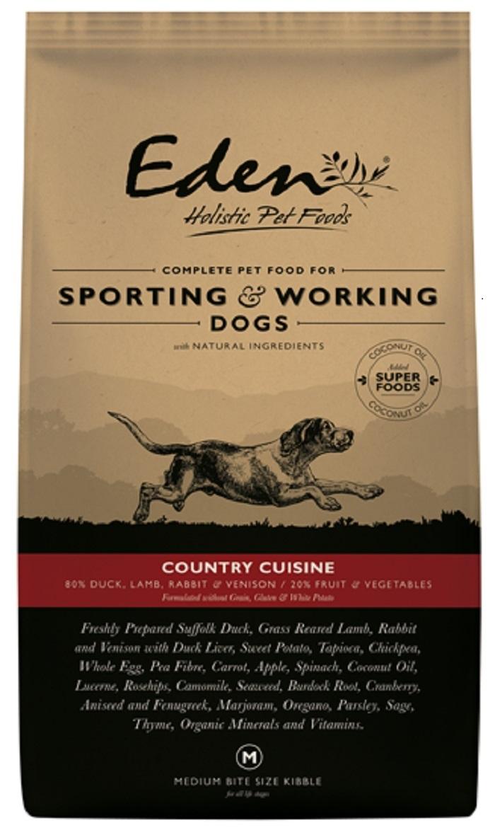 Eden 80/20 Country Cuisine Working And Sporting Dry Dog Food