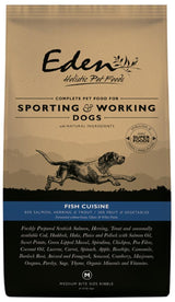 Eden 80/20 Fish Cuisine Working and Sporting Dry Dog Food Small Kibble - 15kg