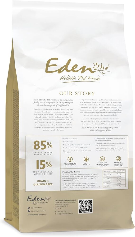 Eden 85/15 Original Dry Cat Food - 4kg
