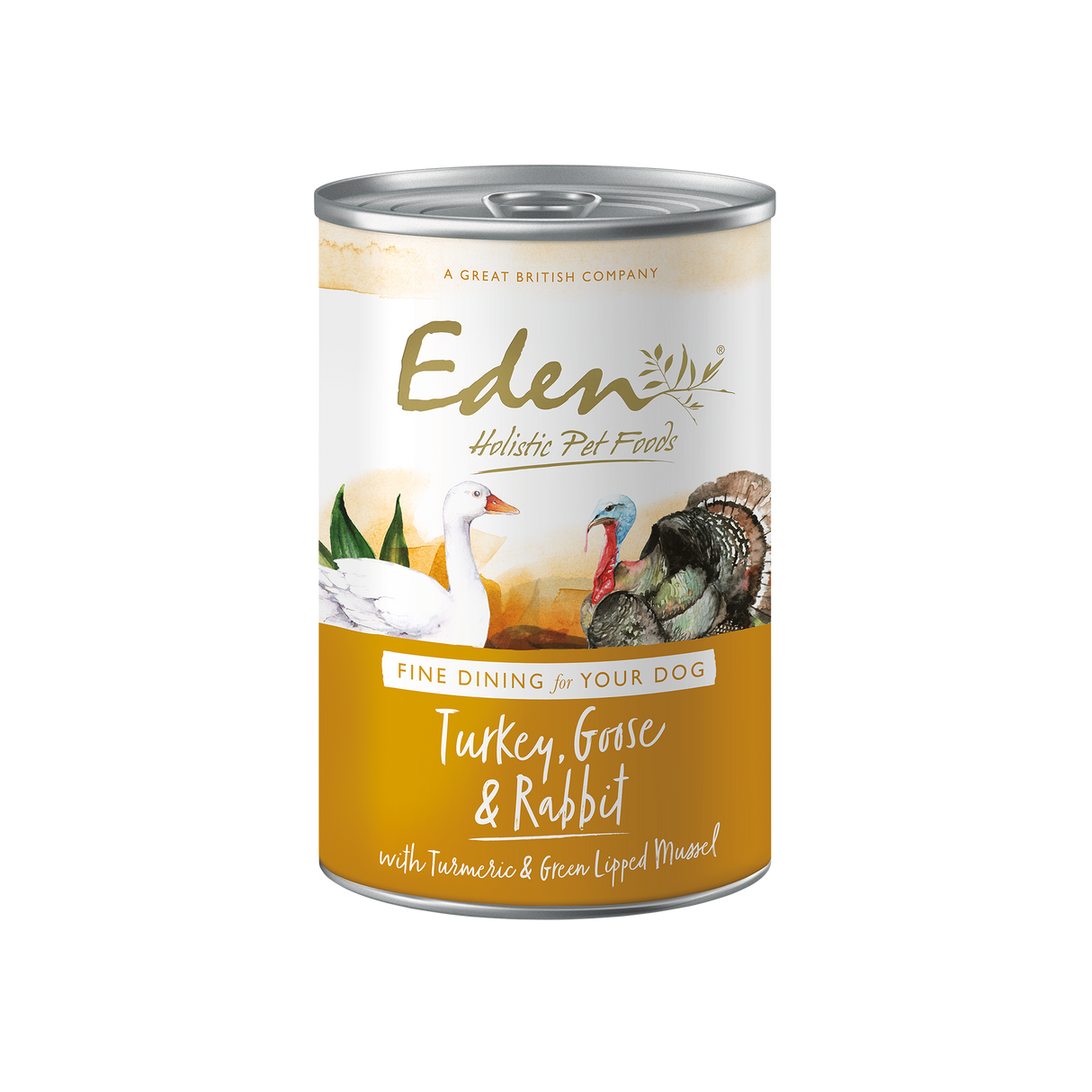 Eden Gourmet Turkey, Goose & Rabbit Wet Dog Food Cans - 6 x 400g
