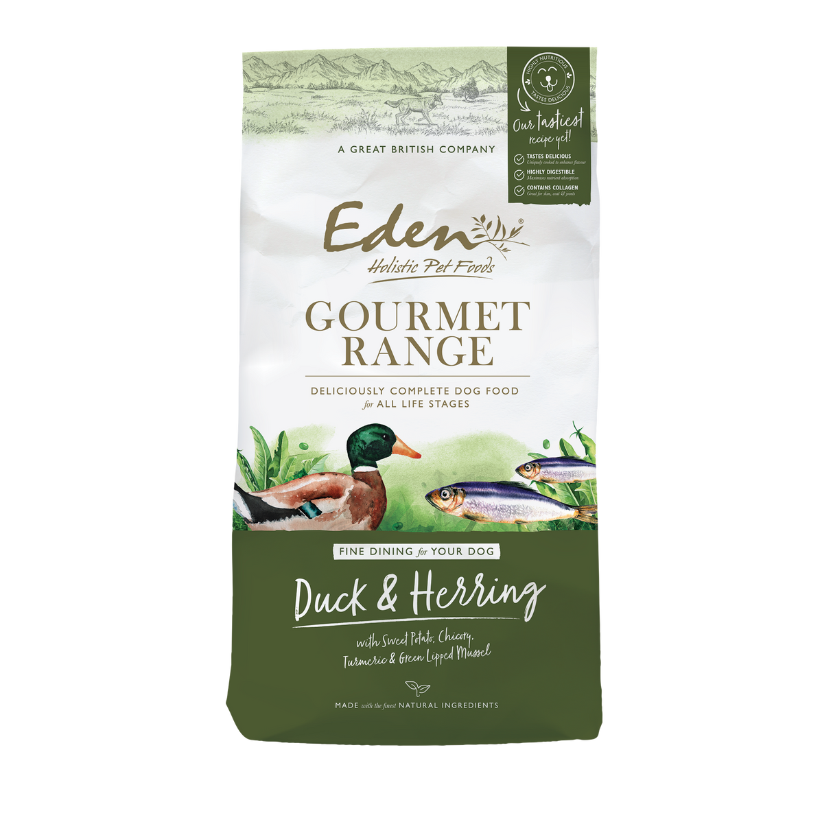 Eden Gourmet Range Duck and Herring Dry Dog Food - 10kg