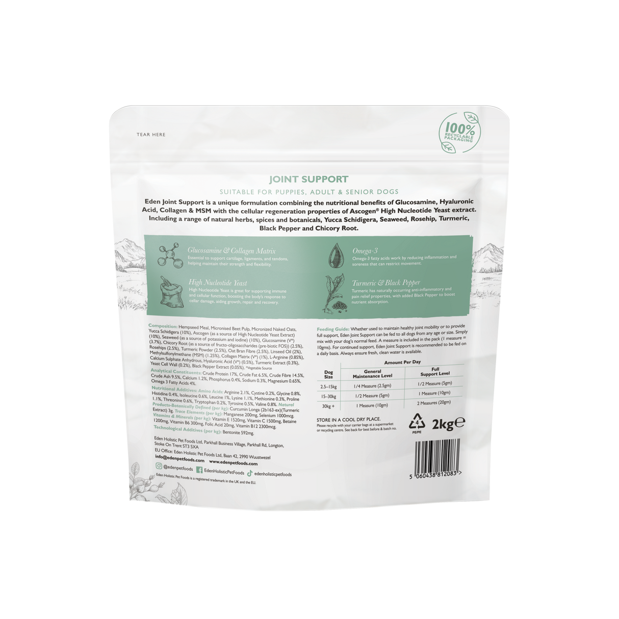Eden Joint Support Dog Supplement - 2kg
