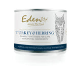 Eden Turkey and Herring Wet Cat Food Cans - 6 x 200g