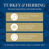 Eden Turkey and Herring Wet Cat Food Cans - 6 x 200g