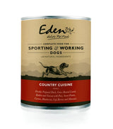 Eden Working and Sporting Country Cuisine Wet Dog Food Cans - 6 x