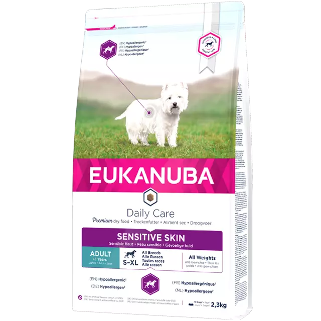 Eukanuba Daily Care Sensitive Skin Dry Dog Food - 12kg