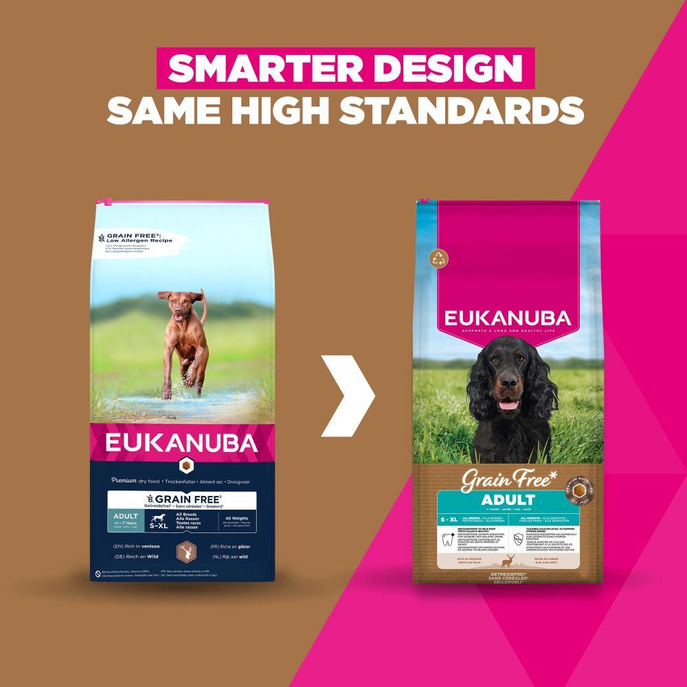 Eukanuba Grain Free Adult Dog Venison Dry Food - 12kg