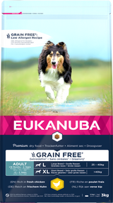 Eukanuba Grain Free Large Adult Dog Chicken Dry Food - 3kg
