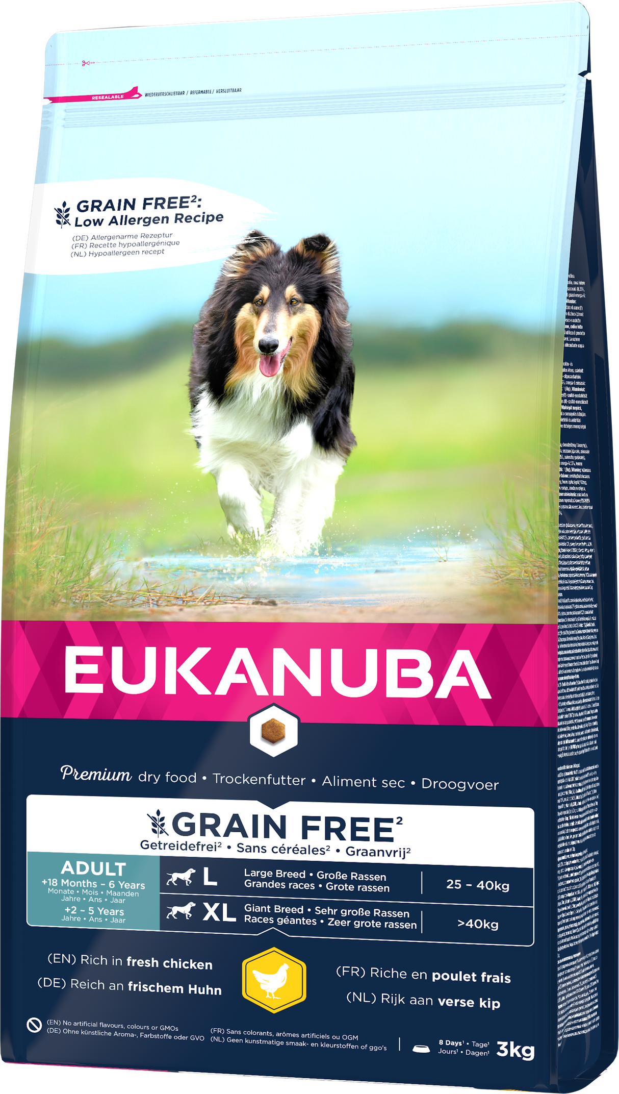 Eukanuba Grain Free Large Adult Dog Chicken Dry Food - 3kg