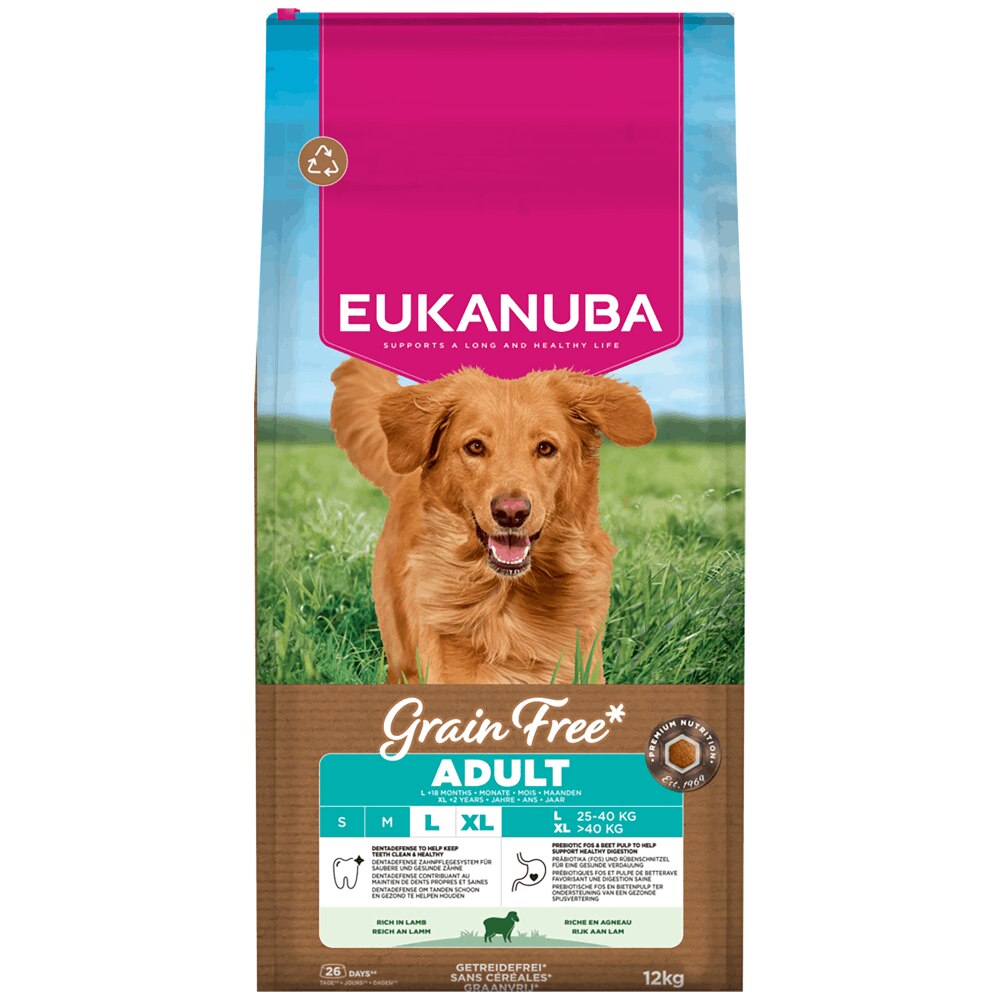 Eukanuba Grain Free Large Adult Dog Lamb Dry Food - 12kg