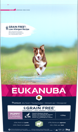 Eukanuba Grain Free Small/Medium Puppy Lamb Dry Food - 3kg