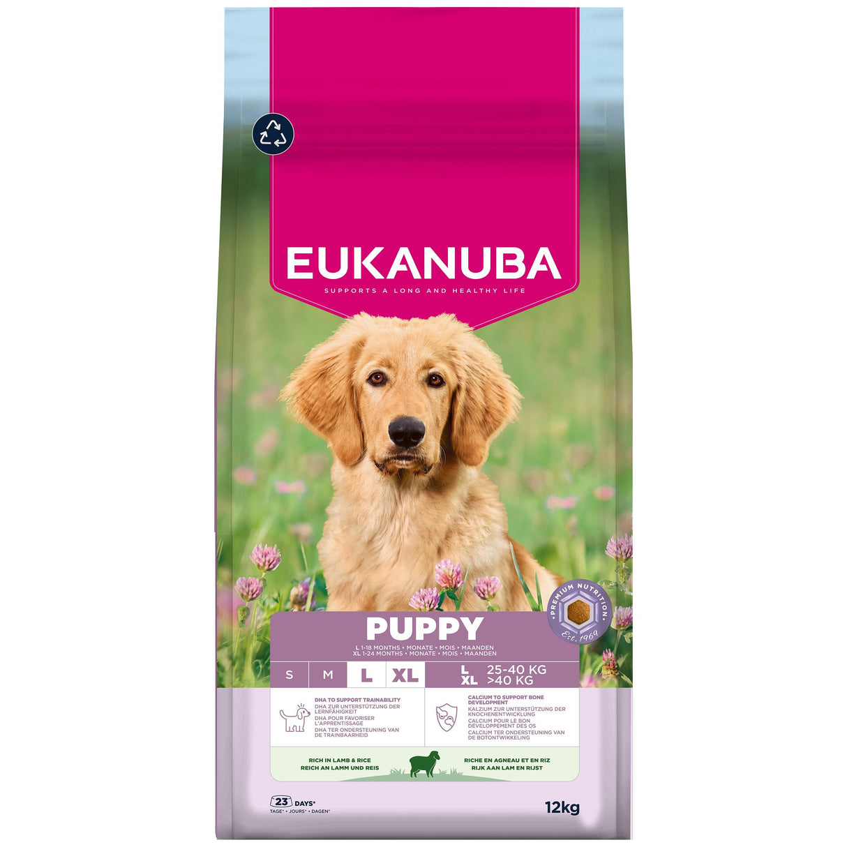 Eukanuba Puppy Large Breed Lamb & Rice Dry Dog Food - 12kg