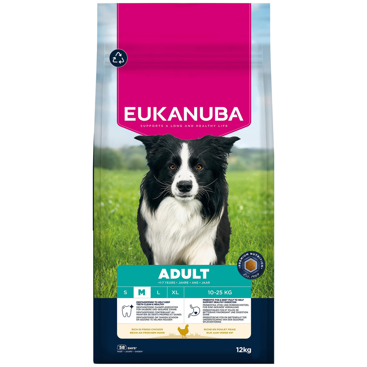Eukanuba Adult Medium Breed Chicken Dry Dog Food-12kg