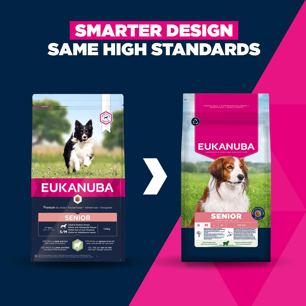 Eukanuba Senior & Mature Lamb & Rice Small & Medium Breeds Dry Dog Food - 12kg