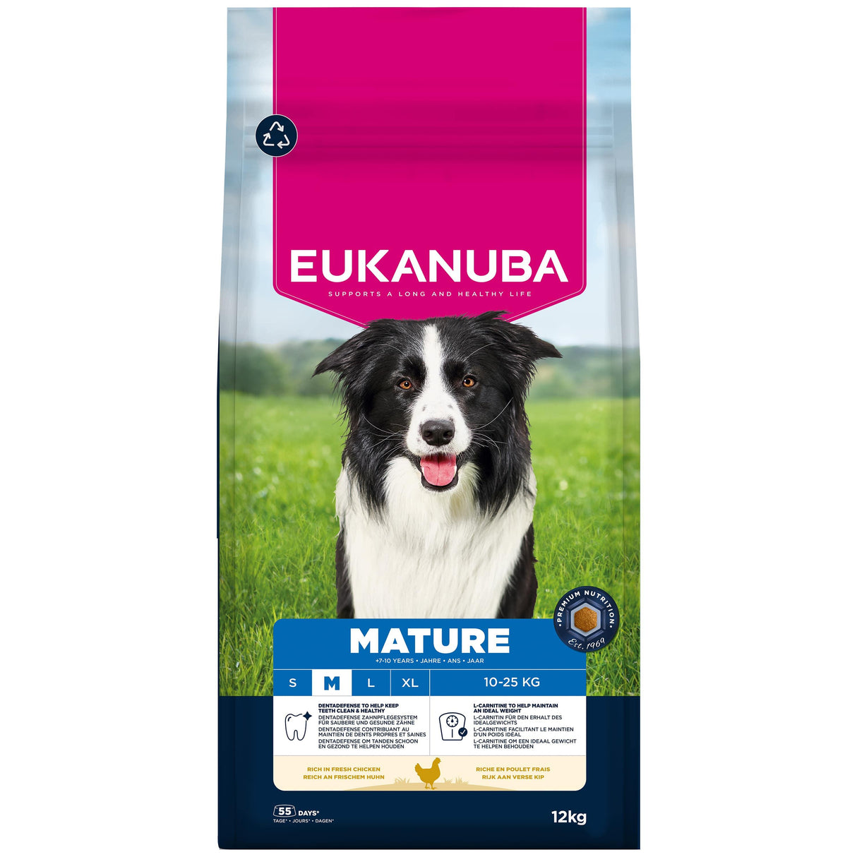 Eukanuba Mature Medium Breed Dry Dog Food Chicken - 12kg
