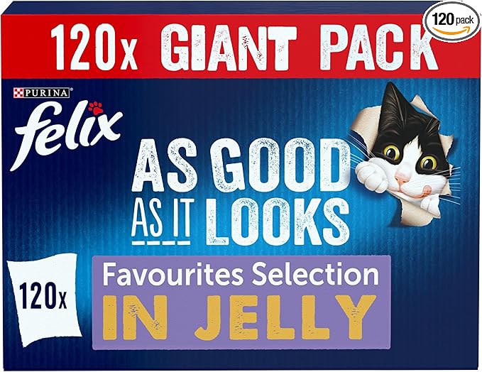 Felix As Good as it Looks Wet Cat Food Pouches 120 Pack | Jelly & Gravy