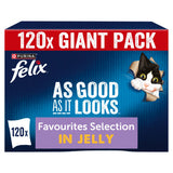 Felix As Good as it Looks Wet Cat Food Pouches 120 Pack | Jelly & Gravy