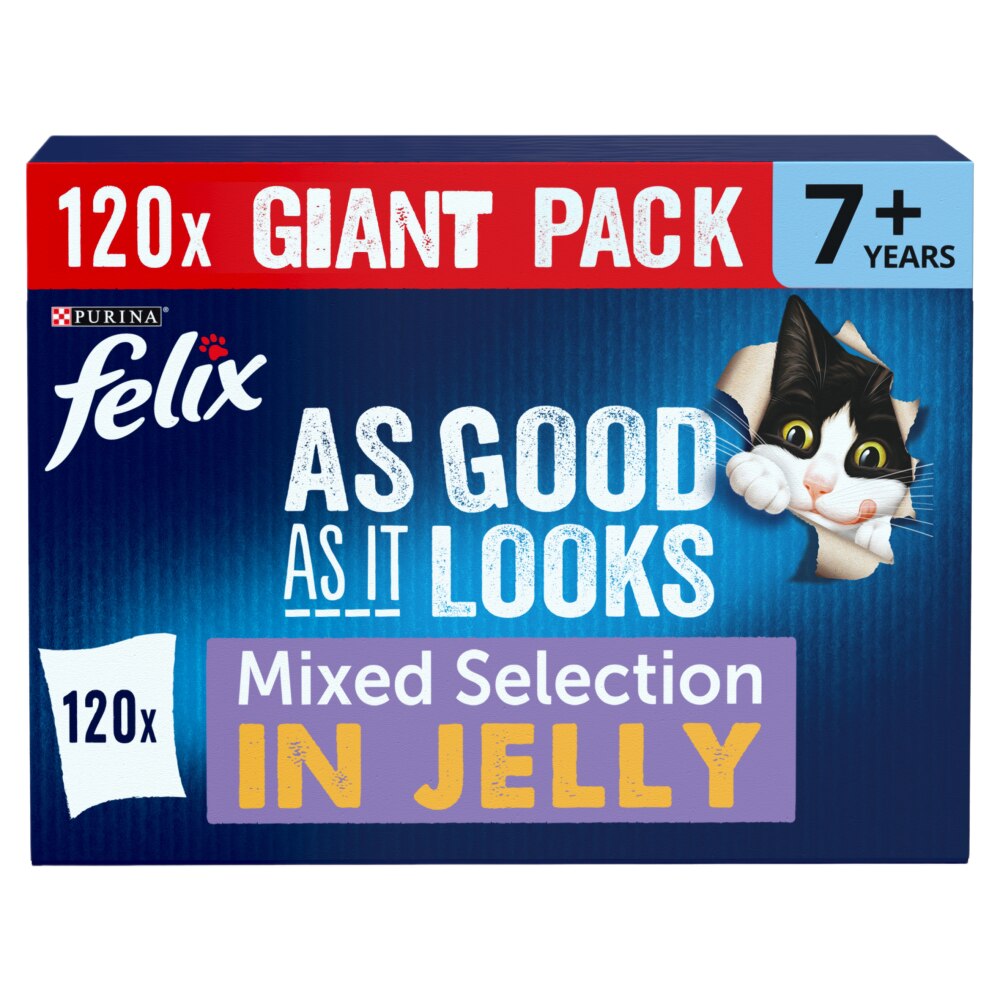 Felix As Good as it Looks Wet Cat Food Pouches 120 Pack | Jelly & Gravy