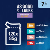 Felix As Good As it Looks Senior 7+ Mixed in Jelly Wet Cat Food - 120 x 85g