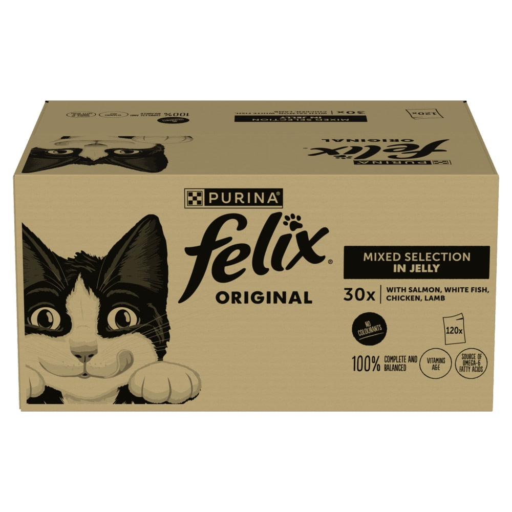 Felix As Good as it Looks Wet Cat Food Pouches 120 Pack | Jelly & Gravy