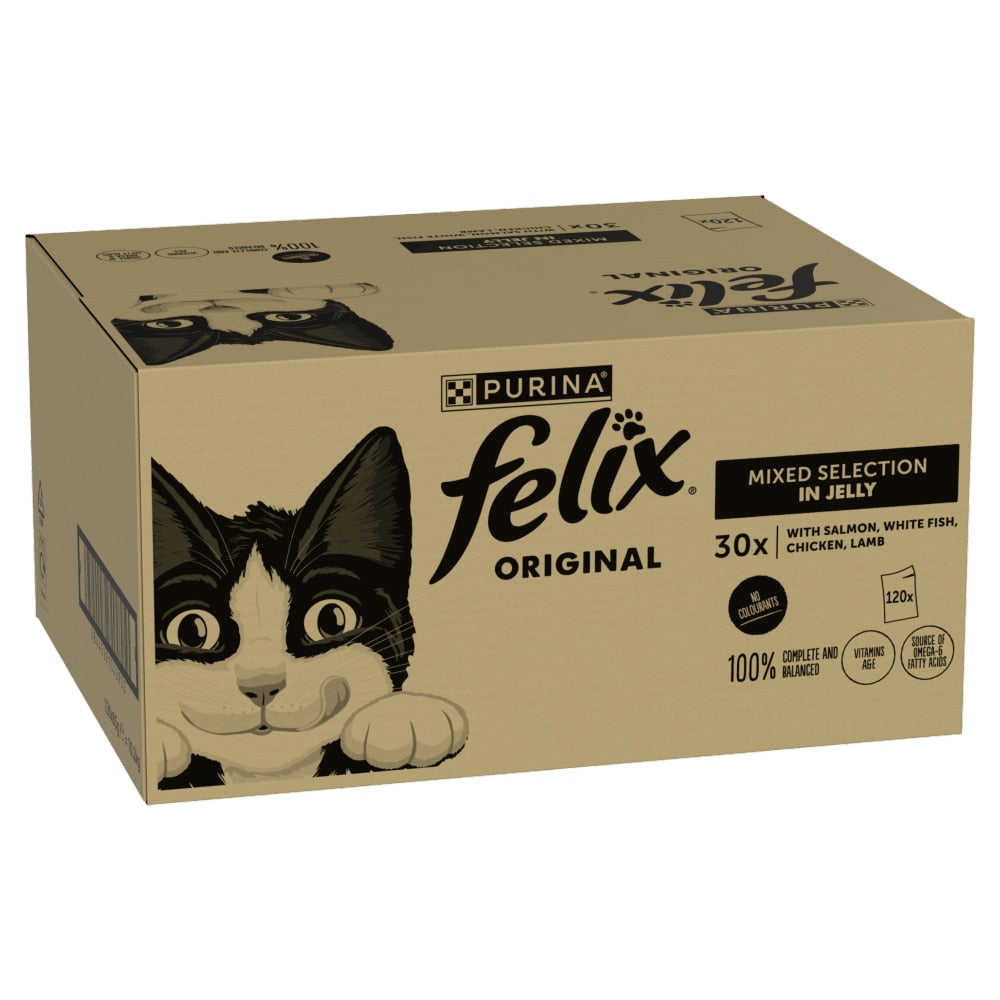 Felix Original Mixed Selection in Jelly Wet Cat Food - 120 x 85g