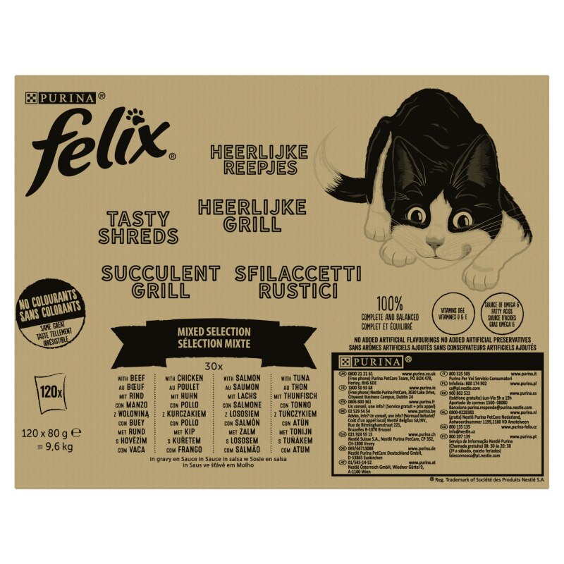 Felix As Good as it Looks Wet Cat Food Pouches 120 Pack | Jelly & Gravy