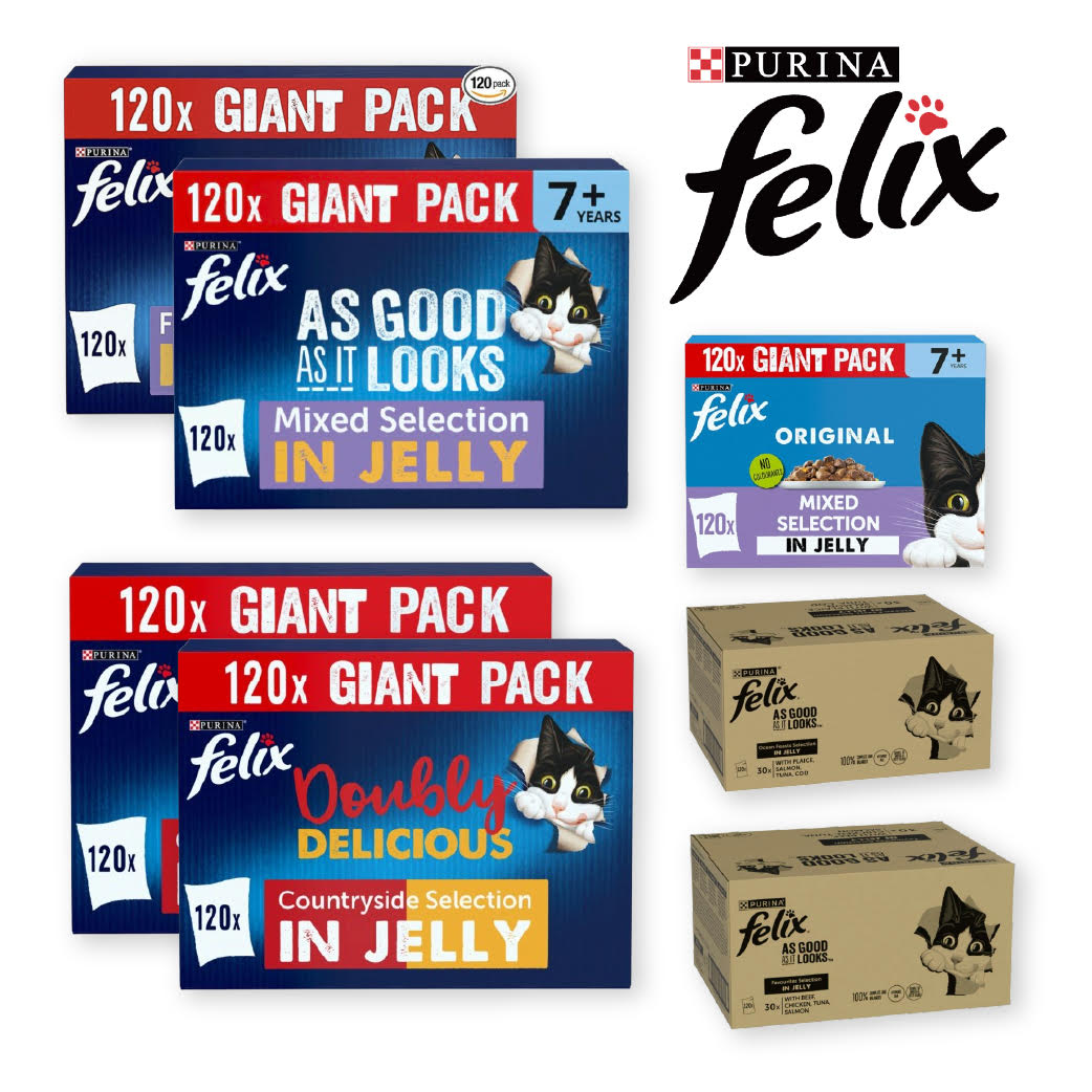 Felix As Good as it Looks Wet Cat Food Pouches 120 Pack | Jelly & Gravy
