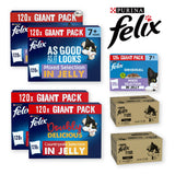 Felix As Good as it Looks Wet Cat Food Pouches 120 Pack | Jelly & Gravy