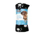 DUKE Fleece Paw Print Pet Blanket - 60cm x 100cm