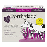 Forthglade Complete Adult Variety Duos Chicken & Duck Grain Free Wet Dog Food - 12 x 395g