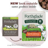 Forthglade Gourmet Grain Free Beef & Wild Boar Wet Dog Food Trays - 7 x 395g
