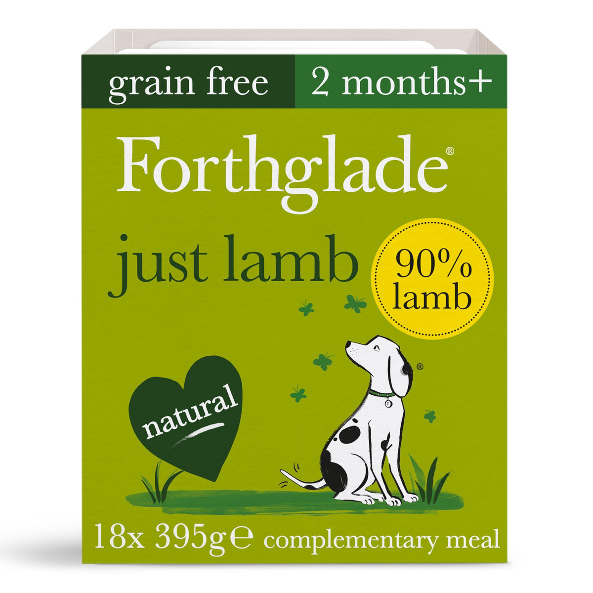 Forthglade Just Lamb Grain Free Wet Dog Food - 18 x 395g