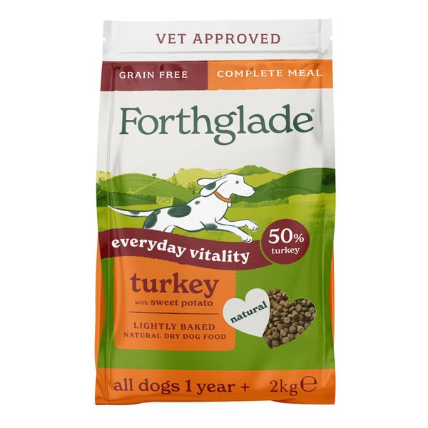 Forthglade Lightly Baked Natural Dry Dog Food Turkey with Sweet Potato - 6kg