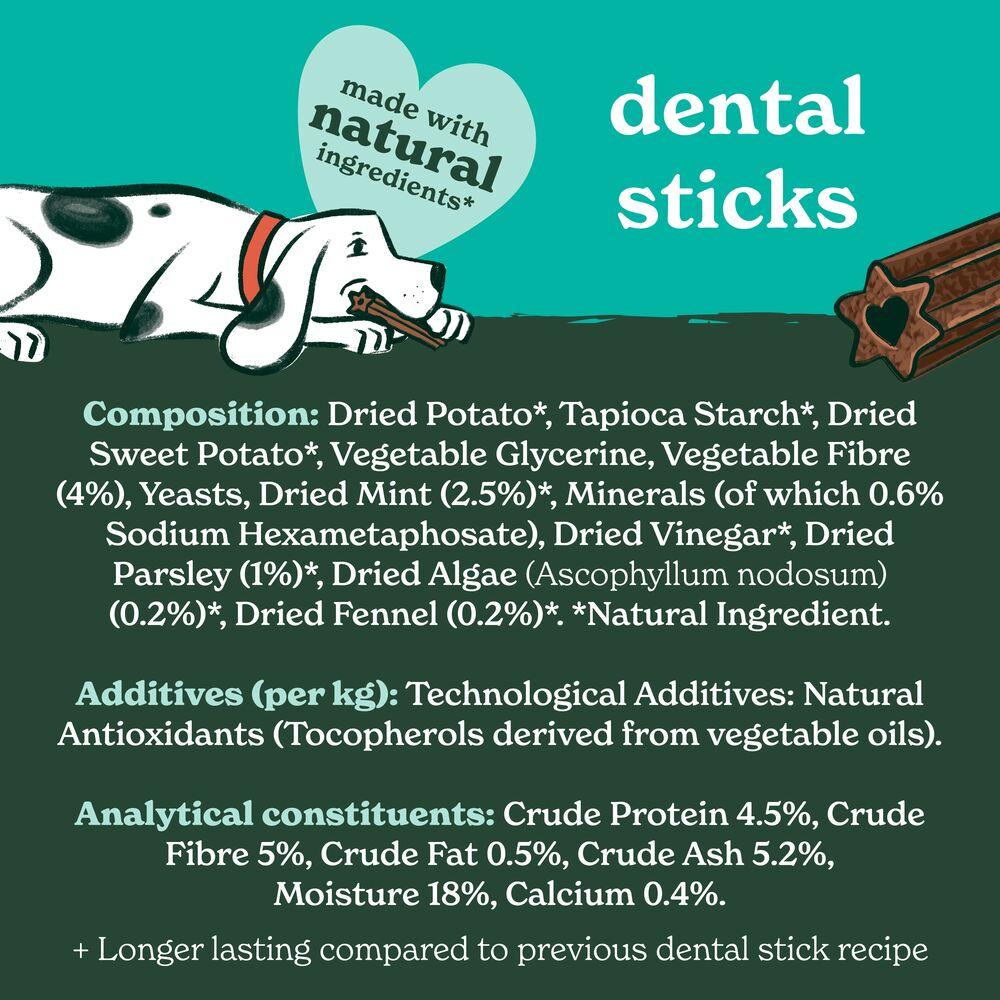 Forthglade Plant Based Grain Free Dental Sticks Dog Treats - 20 Pack