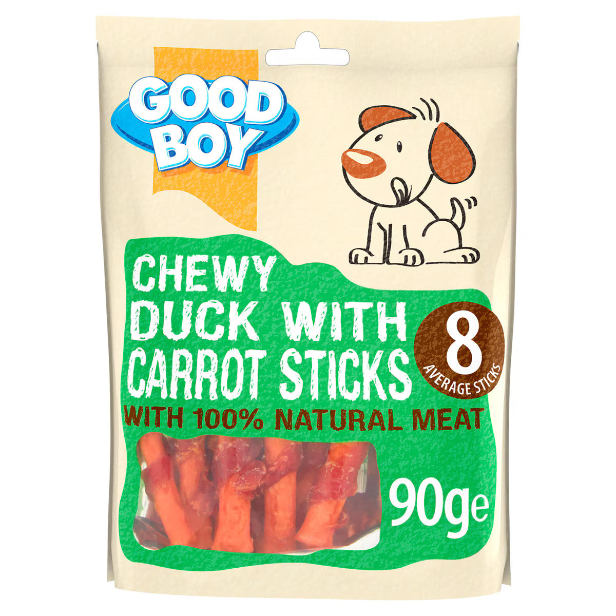Good Boy Chewy Duck & Carrot Sticks - 90g